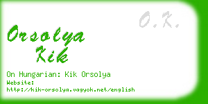 orsolya kik business card